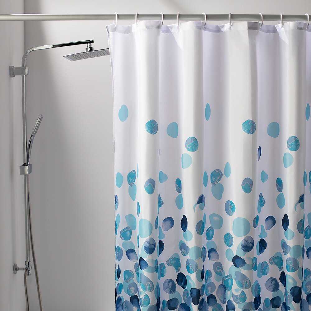 Cortina de Baño con Aros Orange 180x180cm Bloom