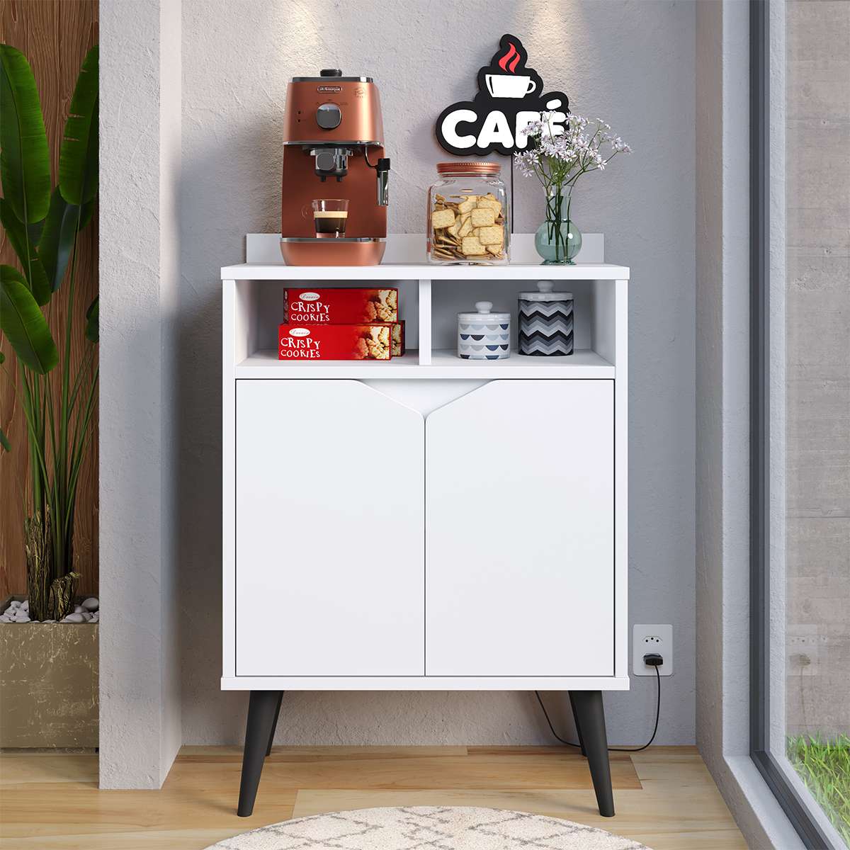 Aparador práctico 2 puertas Olivia color Blanco TU MESITA