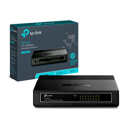 Switch Tl Sf1016d Tp Link con 16 Puertos 100mbps de Escritorio Tp-Link