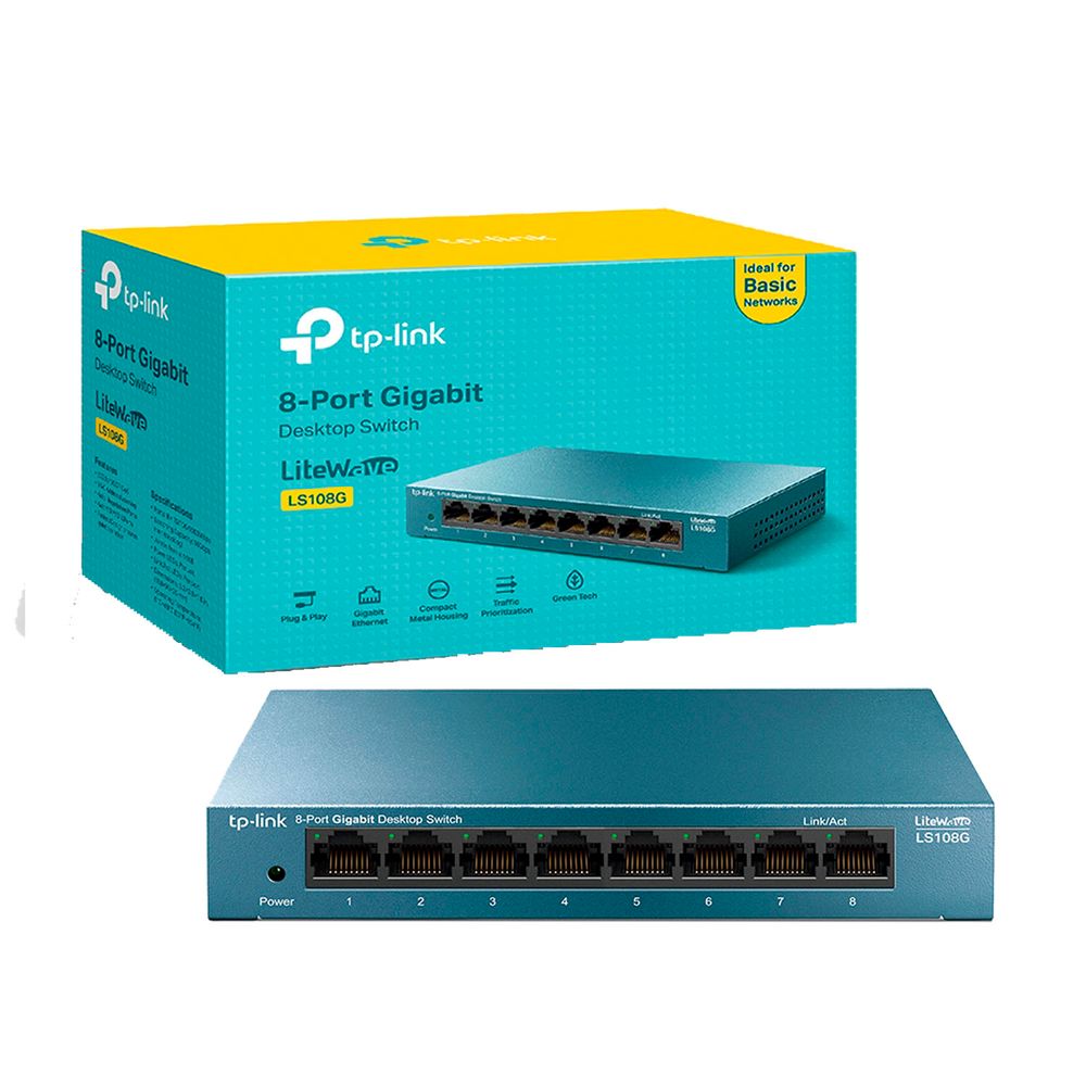 Switch Tp-Link Desktop 8 puertos 10/100 Mbps - Promart