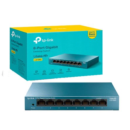 Switch Ls108g Tp Link con 8 Puertos 10,100,1000 Mbps Tp-Link