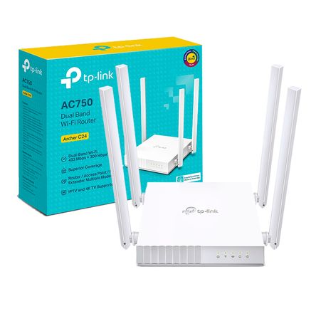 Router Inalámbrico Archer C24 Tp Link Ac750 Doble Banda 5 Ghz 2,4 Ghz Tp-Link