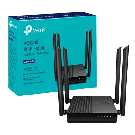 Router Inalámbrico Archer C64 Tp Link Ac1200 Mu Mimo 5 Ghz 2,4 Ghz Router Inalámbrico Archer C64 Tp Link Ac1200 Mu Mimo 5 Ghz 2,4 Ghz