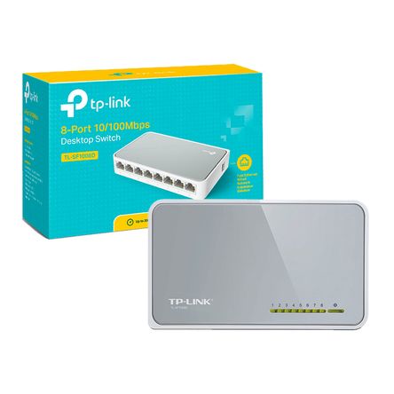 Switch Tl Sf1008d Tp Link con 8 Puertos de 10,100mbps Switch Tl Sf1008d Tp Link con 8 Puertos de 10,100mbps