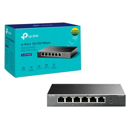 Switch Tl Sf1006p Tp Link 6 Puertos 10,100mbps con 4 Puertos Poe Tp-Link