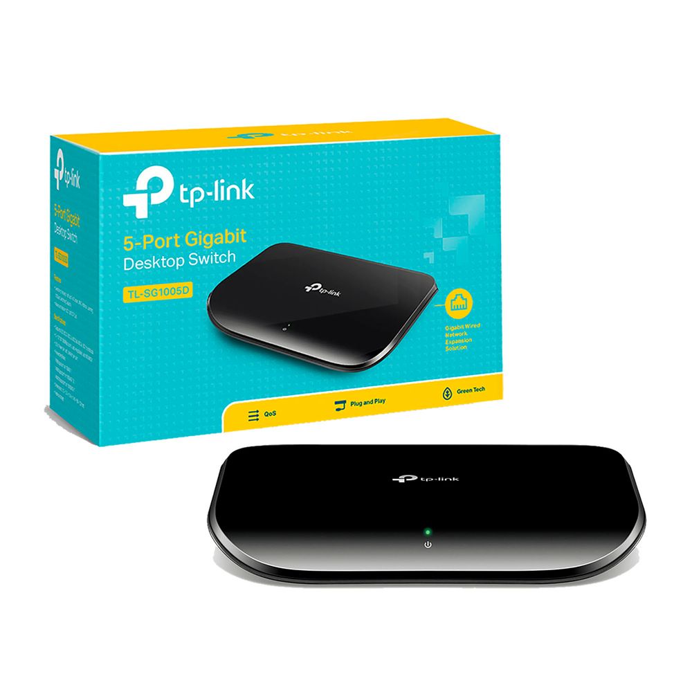 Switch TL-SG1005D TP-Link 5 Puertos Gigabit 10.100.1000mbps Switch TL-SG1005D TP-Link 5 Puertos Gigabit 10.100.1000mbps