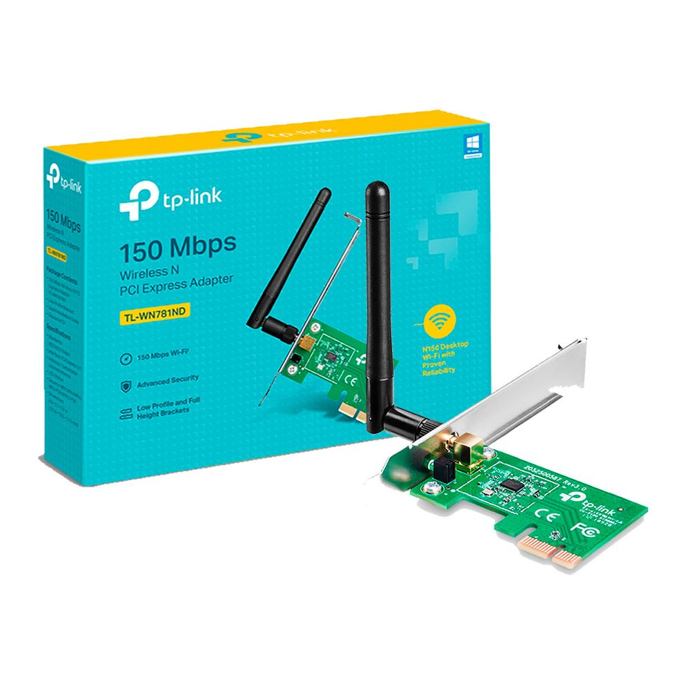 Adapador Inalámbrico TL-WN781ND TP-Link Tarjeta Wifi Para Pc Pci-express 150mbps Adapador Inalámbrico TL-WN781ND TP-Link Tarjeta Wifi Para Pc Pci-express 150mbps