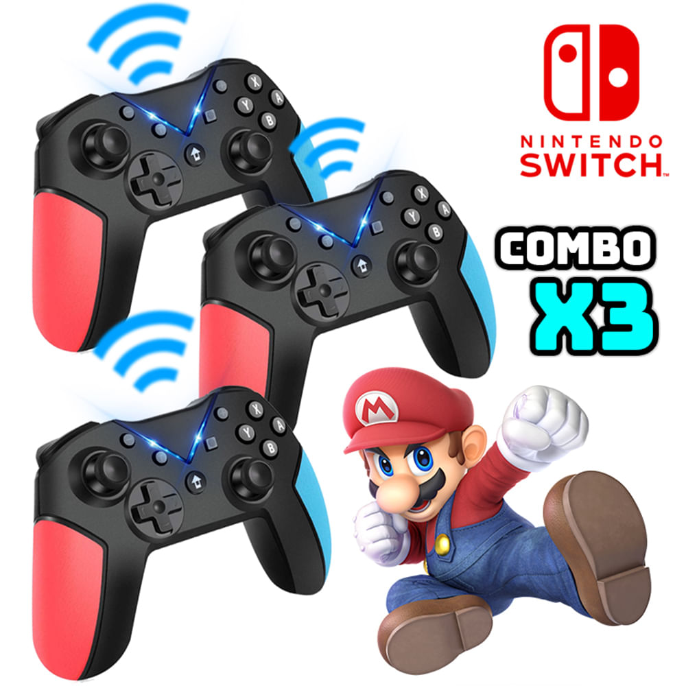 Control para Nintendo Switch 3 Mandos Inalambrico Combo 3 en 1 Barato