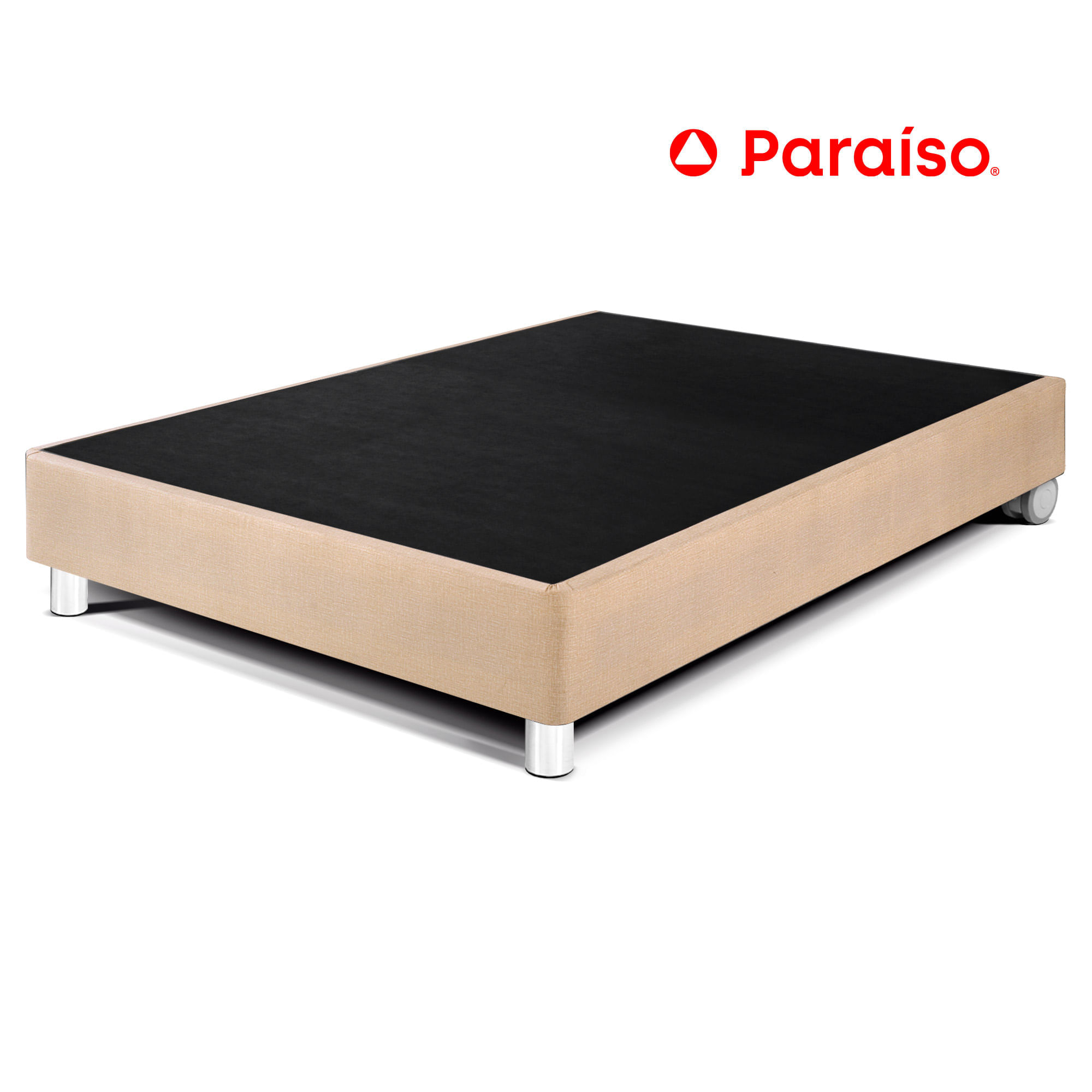 Cama Box Tarima PARAISO Premium 1 Plaza Champagne
