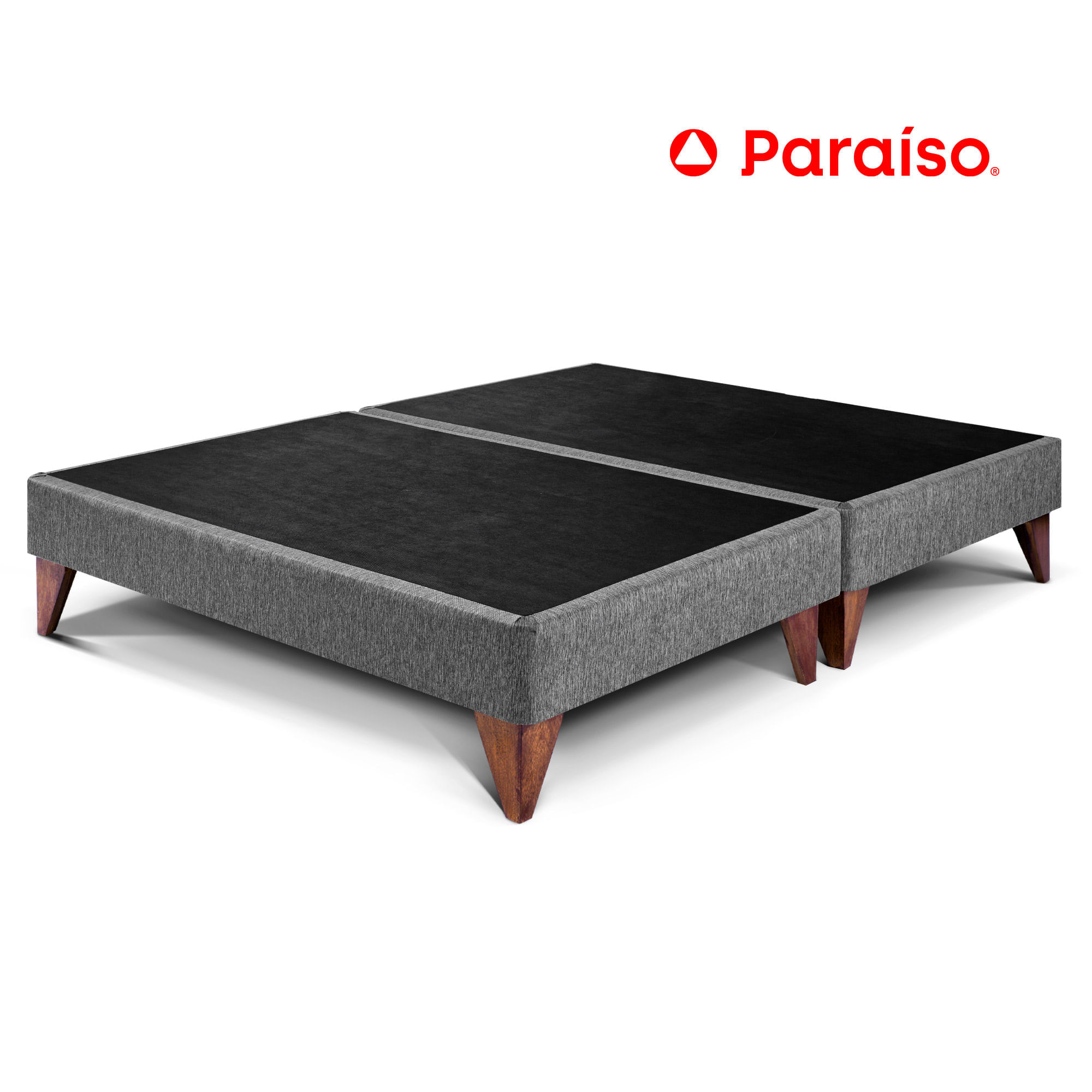 Cama Box Tarima PARAISO Euro Queen Gris