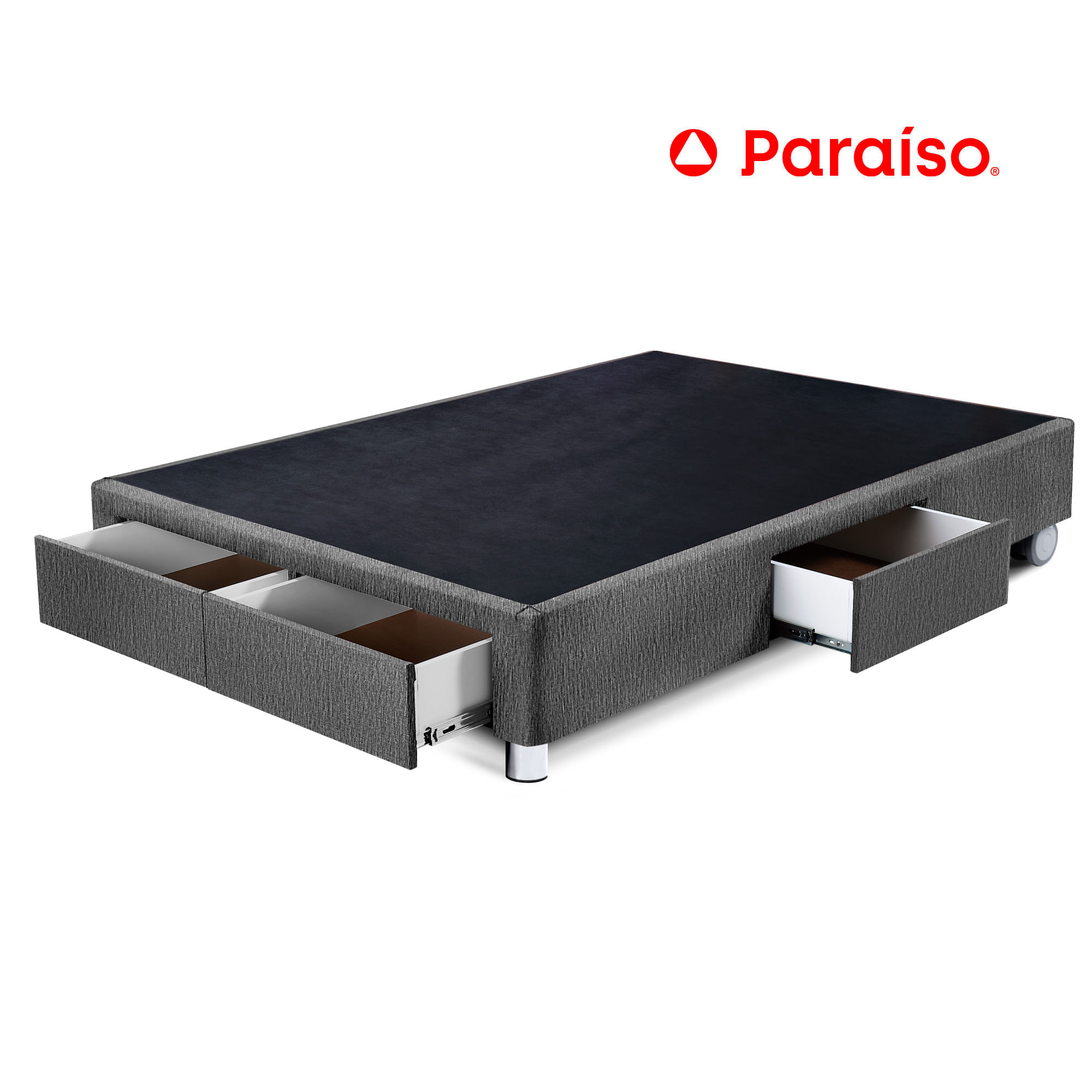 Cama Box Tarima PARAISO C/Cajones 2 Plazas Gris