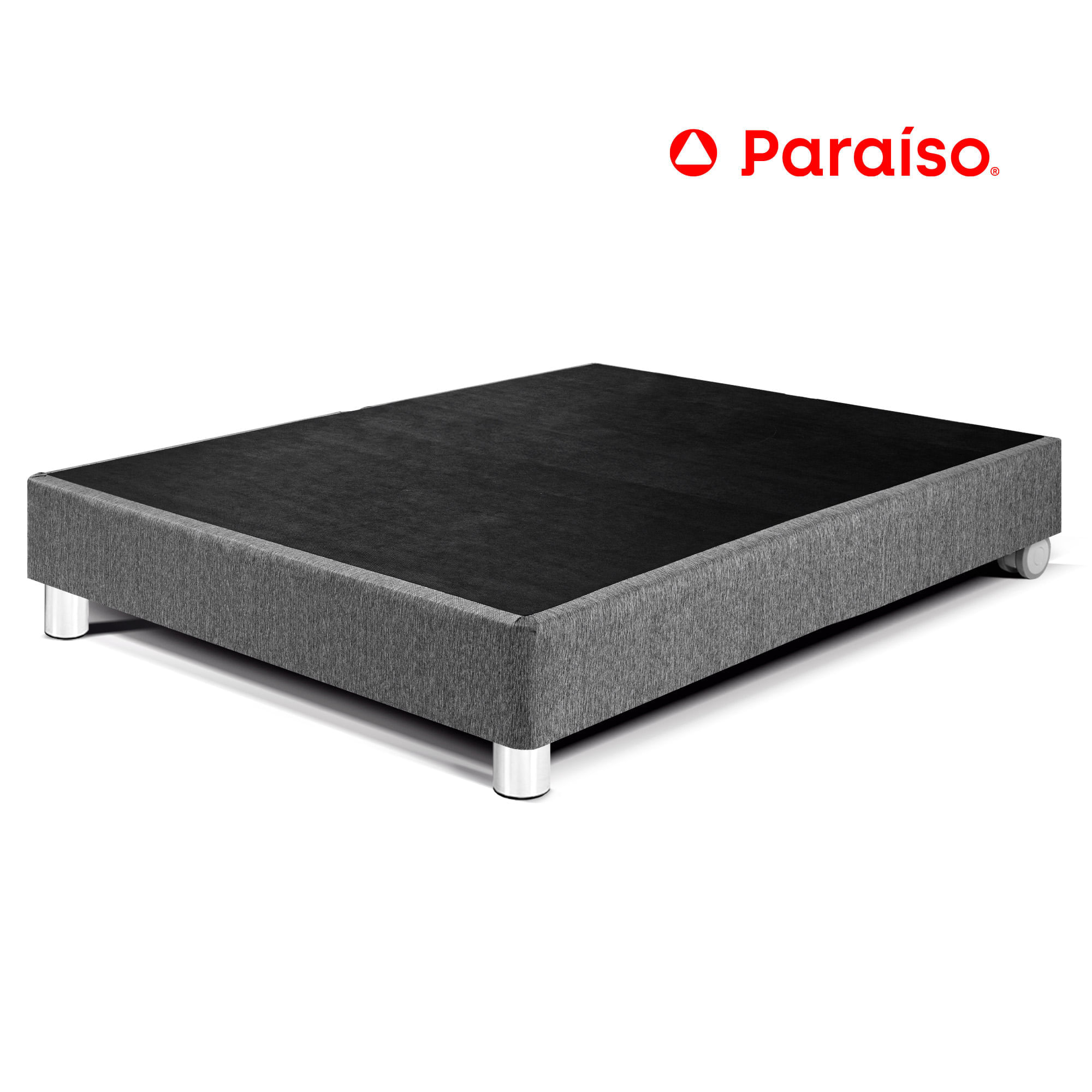 Cama Box Tarima PARAISO Premium 2 Plazas Gris