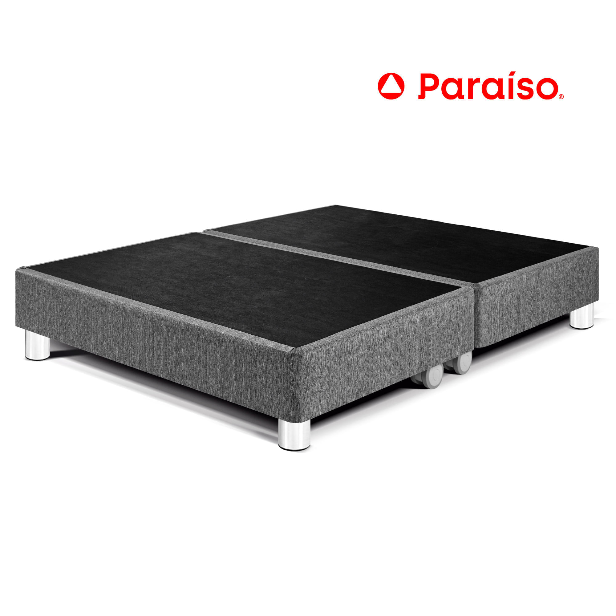 Cama Box Tarima PARAISO Premium King Gris