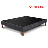 Cama Box Tarima PARAISO Euro 1.5 Plazas Charcoal