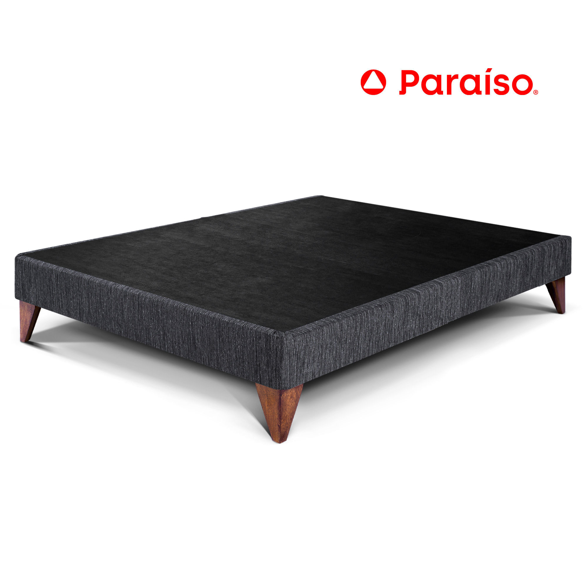 Cama Box Tarima PARAISO Euro 2 Plazas Charcoal