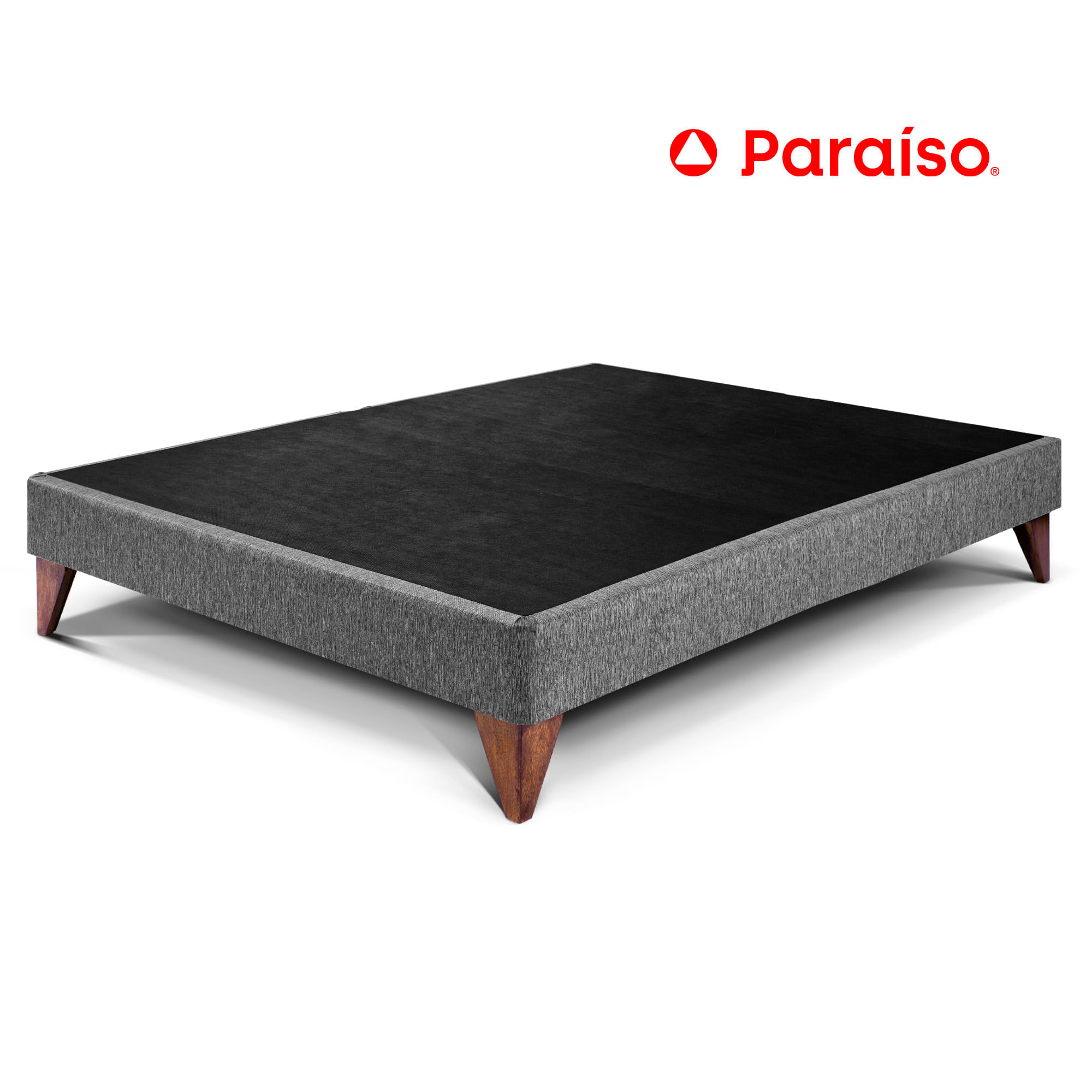 Cama Box Tarima PARAISO Euro 2 Plazas Gris