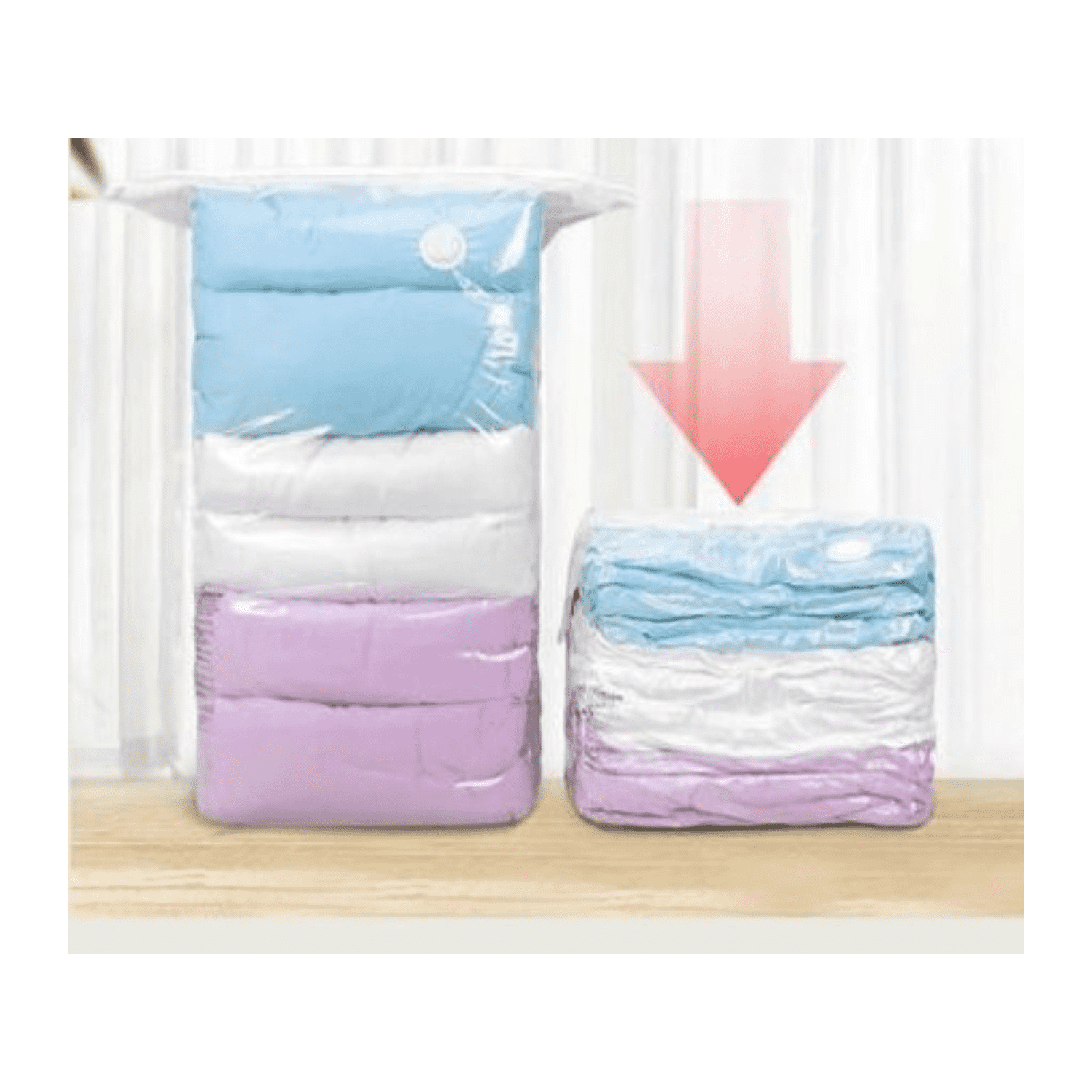 Bolsas Al Vacio Set de 6 Bolsas + Succionador de Aire Organizate Home