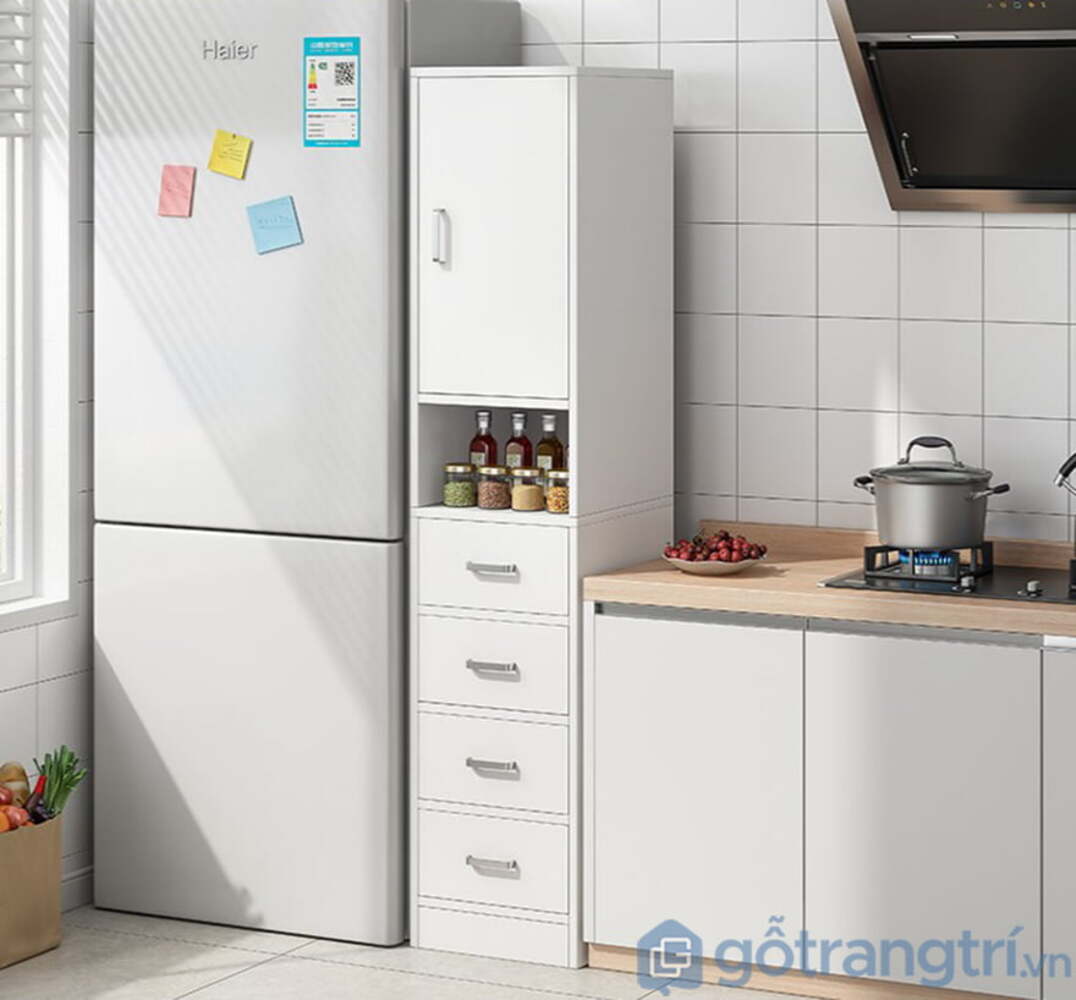 Repostero alto de cocina Multiusos Miranda color Blanco TU MESITA