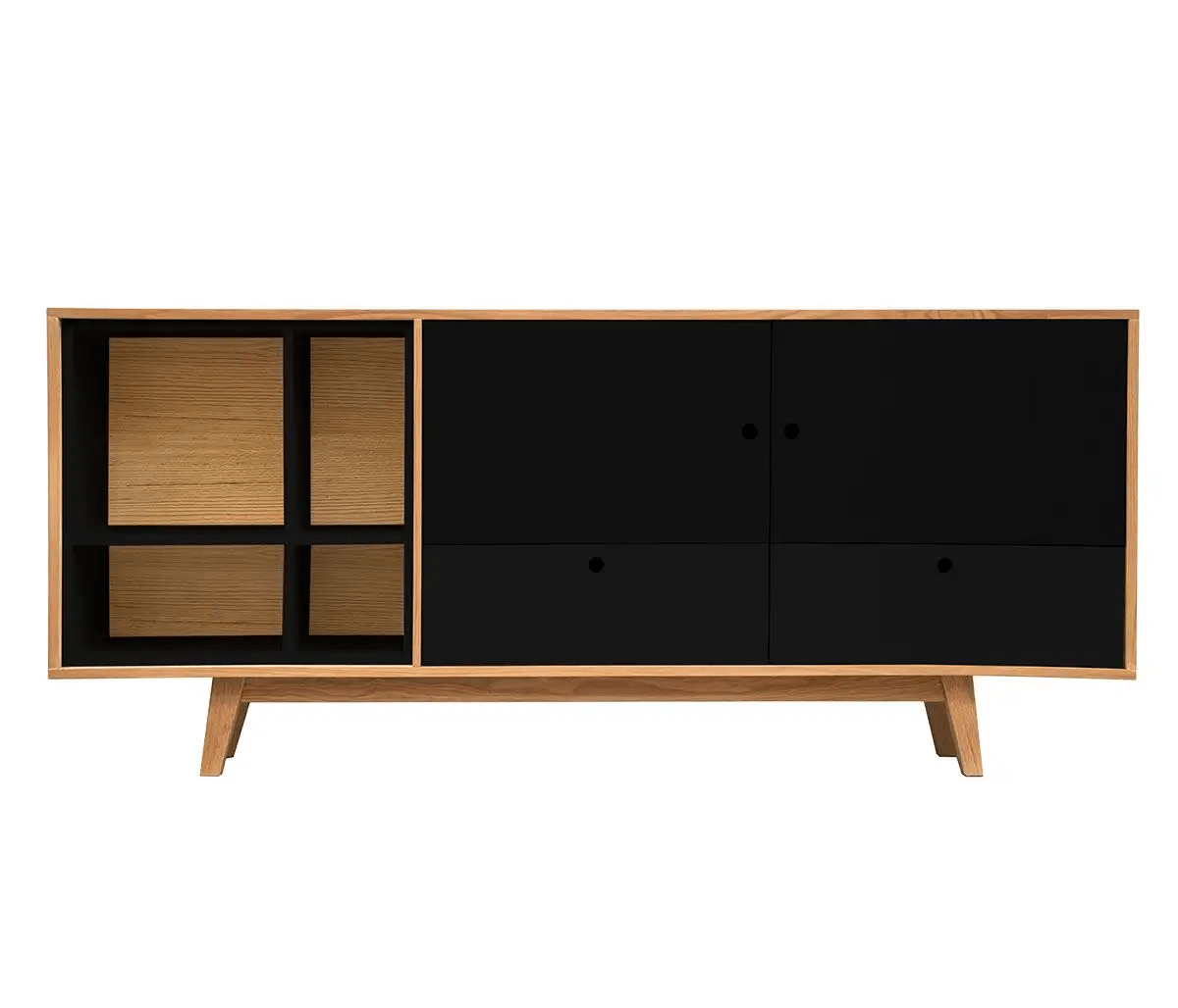 Aparador Vajillero multiusos AVA color Negro/Duna TU MESITA