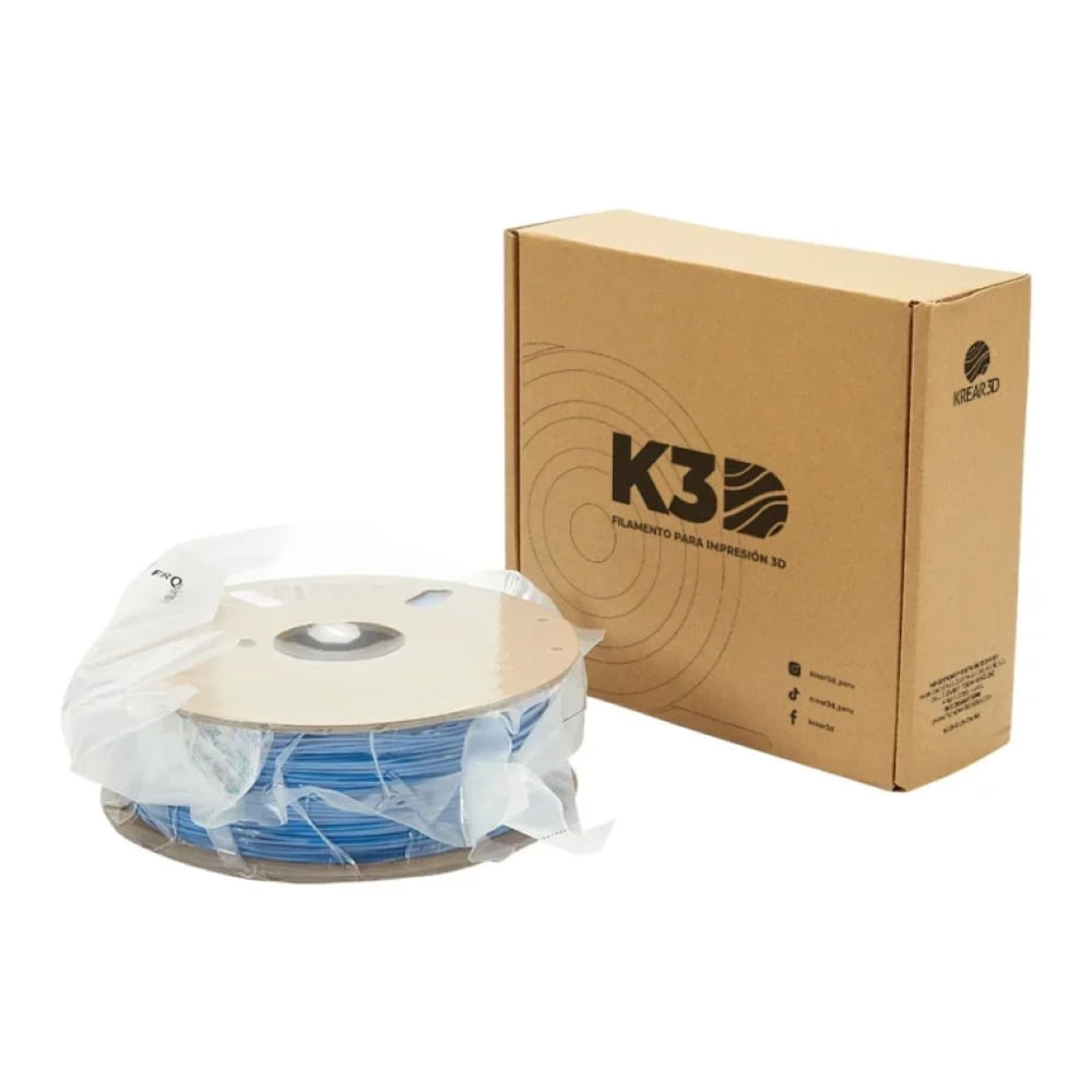 Filamento K3D PLA Azul Mate 175mm 1Kg - Promart