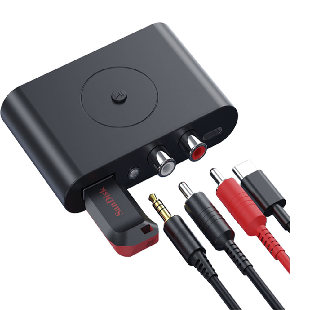 Transmisor y Receptor Bluetooth 5,3 Adaptador de Audio Inalámbrico - Promart