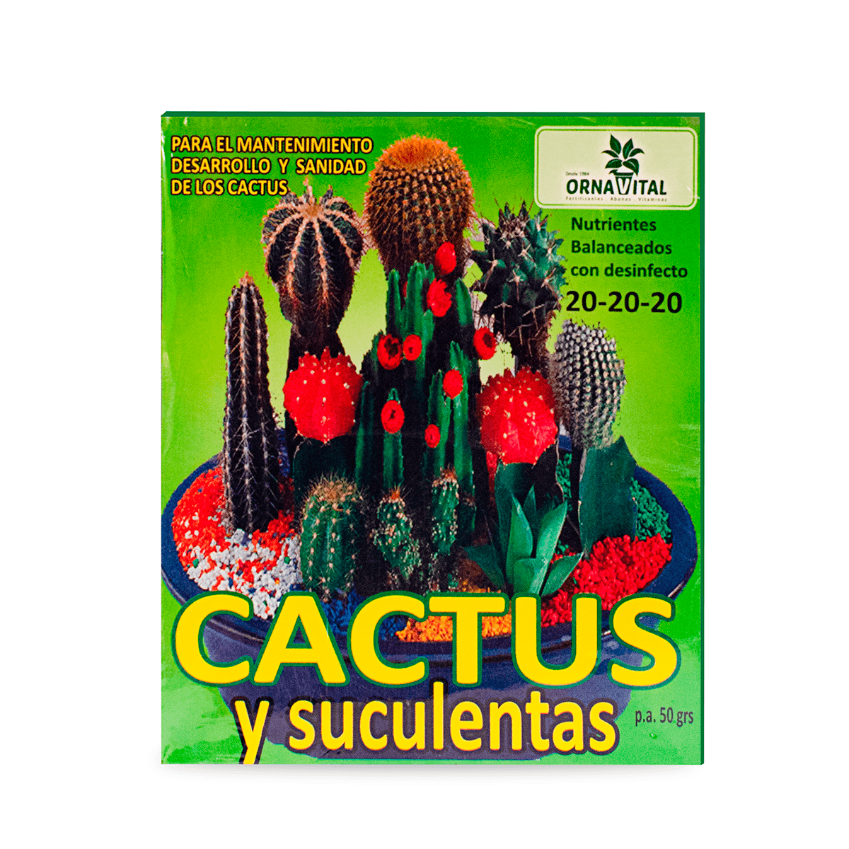 Fertilizante Ornavital para Cactus y Suculentas por 50g