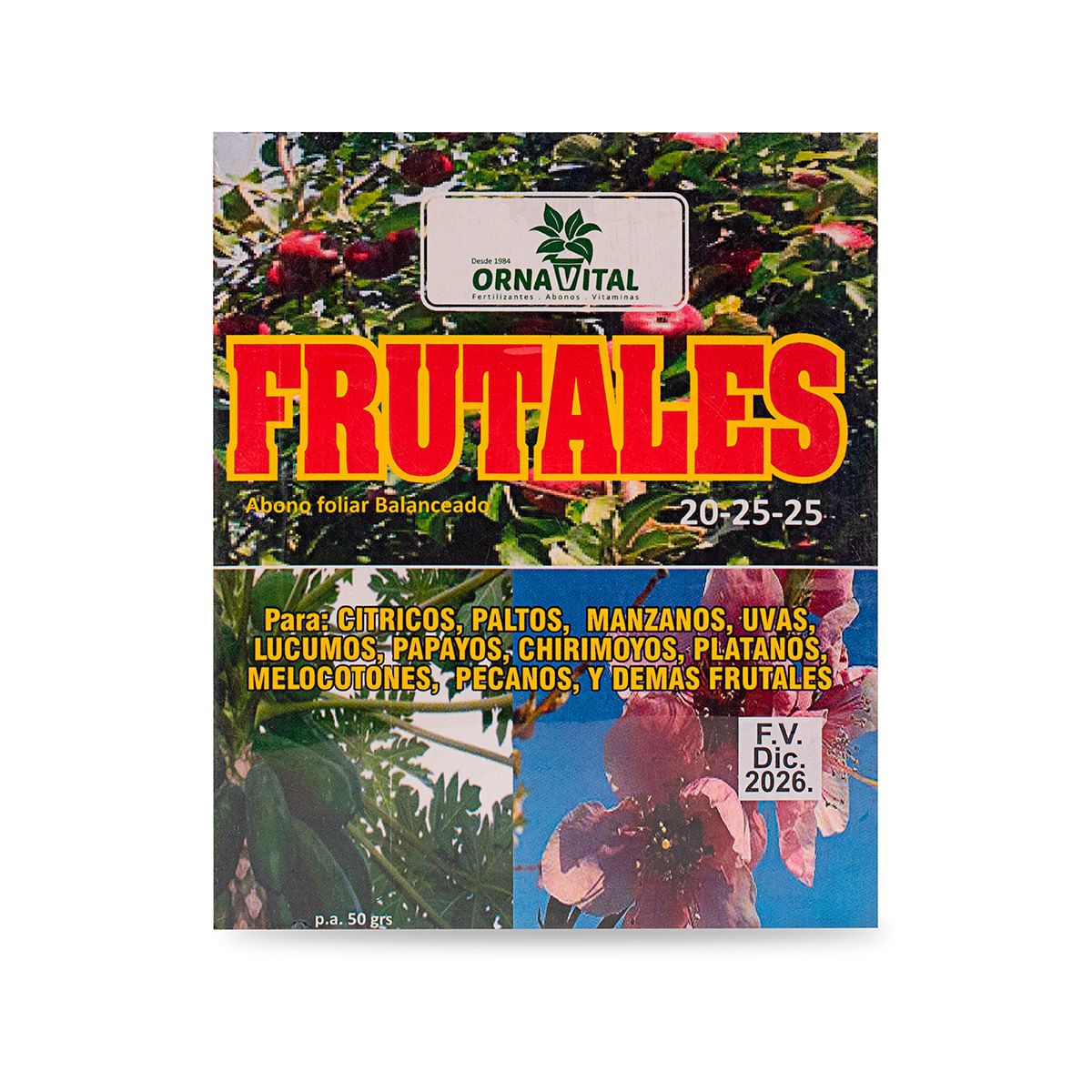 Fertilizante  Ornavital para Frutales por 50g