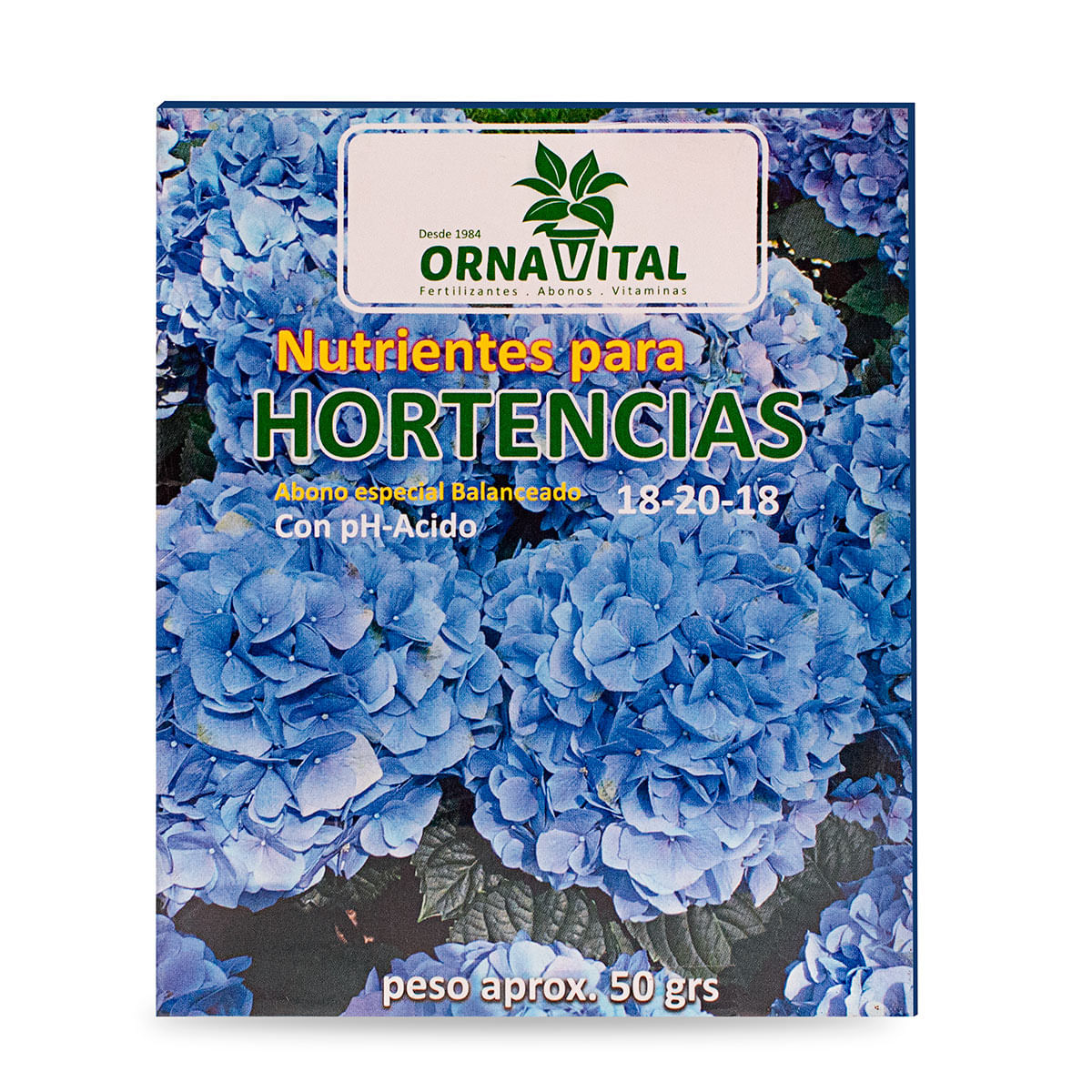 Fertilizante  Ornavital para Hortensias por 50g