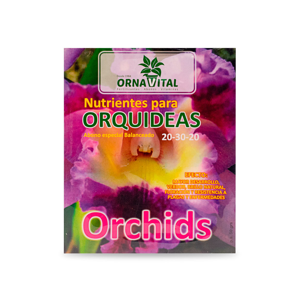 Fertilizante Onravital  para Orquídeas por 50g