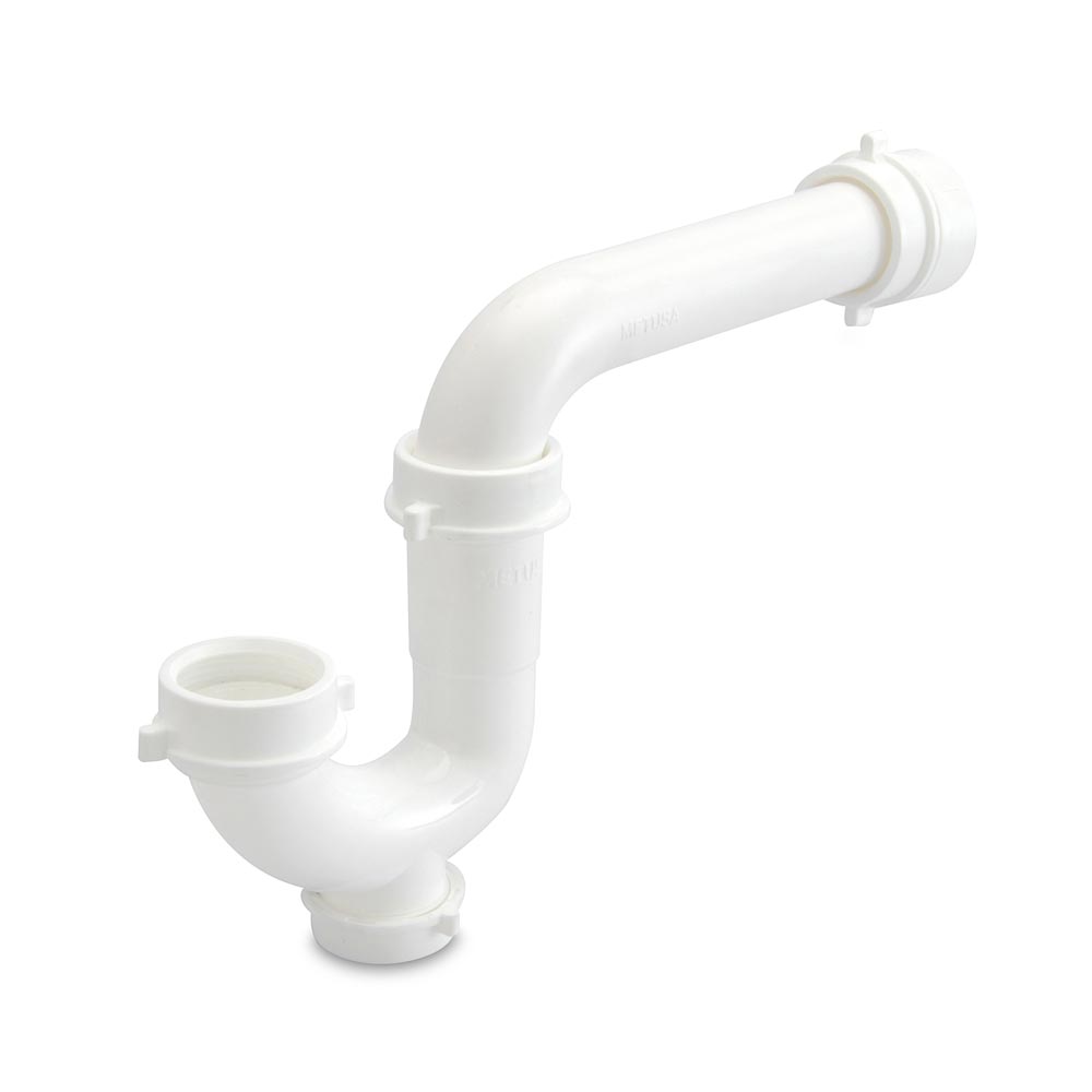 Trampa P de polipropileno 1 1/4"" - 1 1/2"" con conector solución Metusa