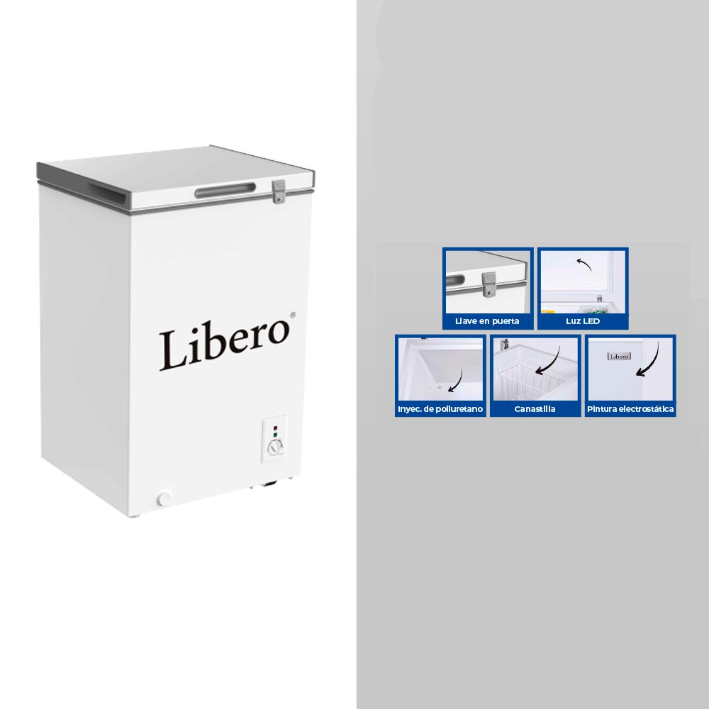 Congeladora 100 Litros Blanco Lfh-101 Libero - Promart