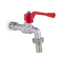 Llave esférica cromada para jardín 150 lb. 1/2"" Cim