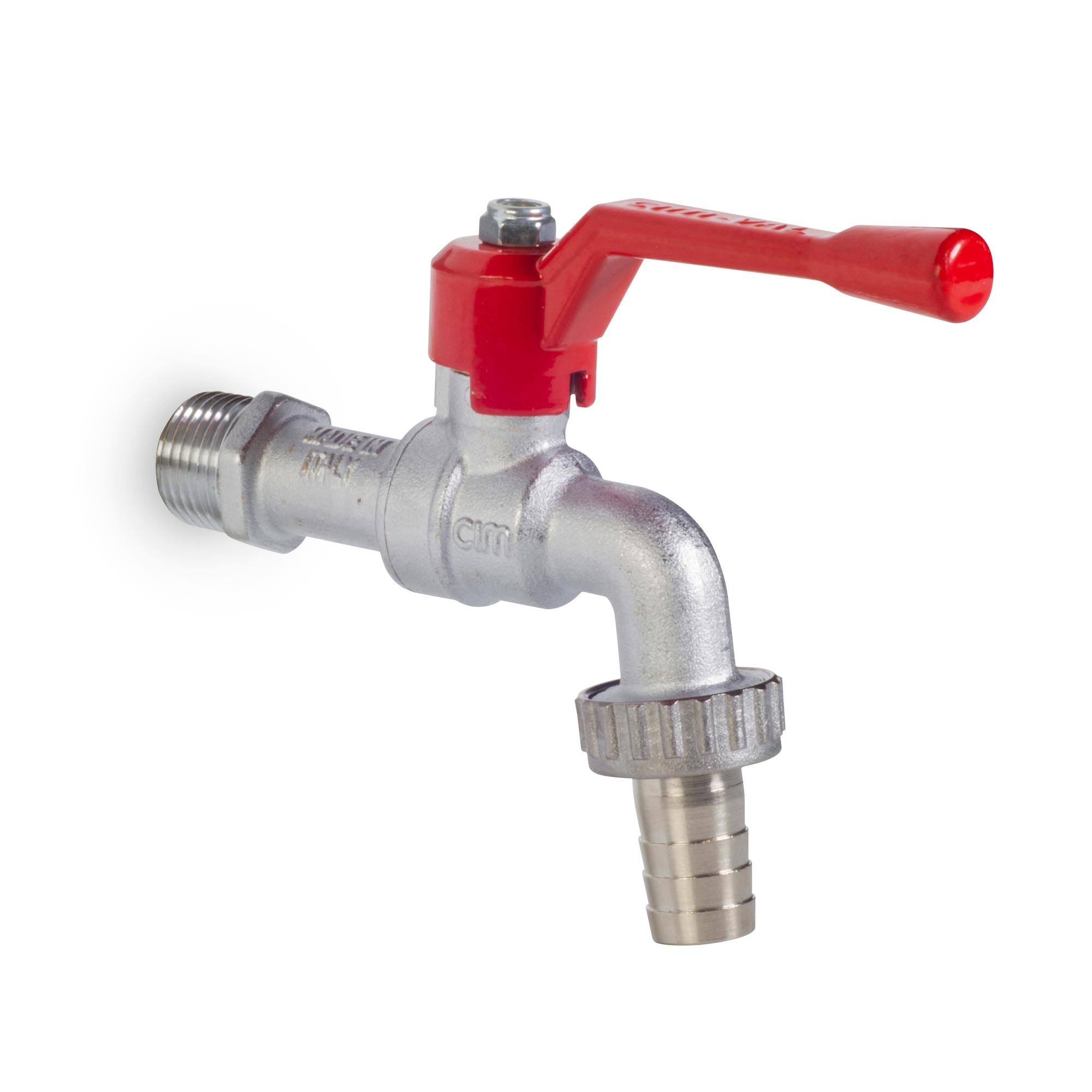 Llave esférica cromada para jardín 150 lb. 1/2"" Cim