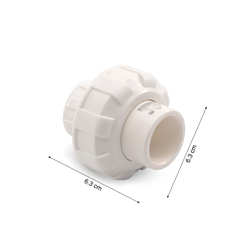 Unión Universal PVC Sanking C/Rosca 3/4 Blanco