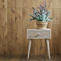 Velador Vintage 1 Cajón Ventitas Home Fresno Humo