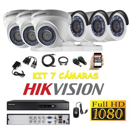 kit 6 Cámaras Seguridad FULLHD Hikvision