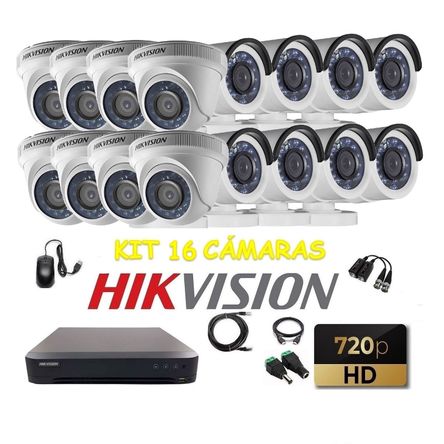 kit 16 Cámaras Seguridad HD Hikvision