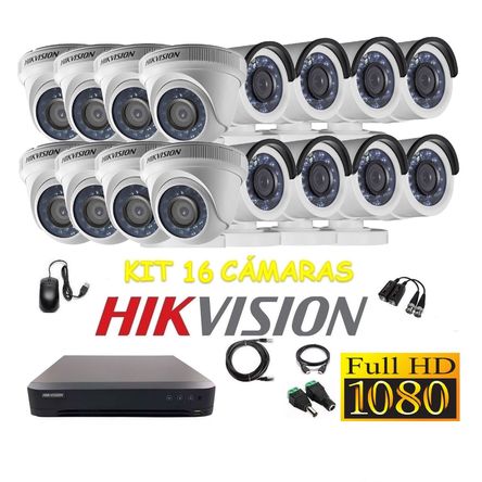 kit 16 Cámaras Seguridad FULLHD Hikvision