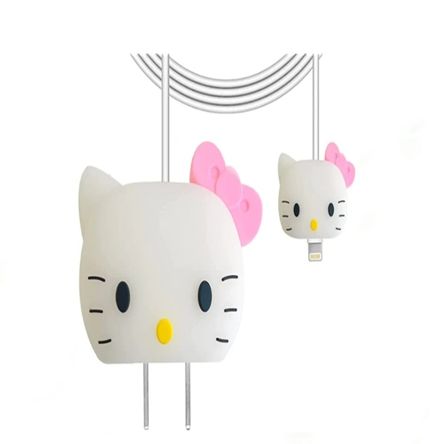 Protector Compatible con el Cargador Apple 20w - HELLO KITTY