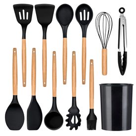 Set de Cucharones Utensilios de Cocina Negro 6 PCS - Promart