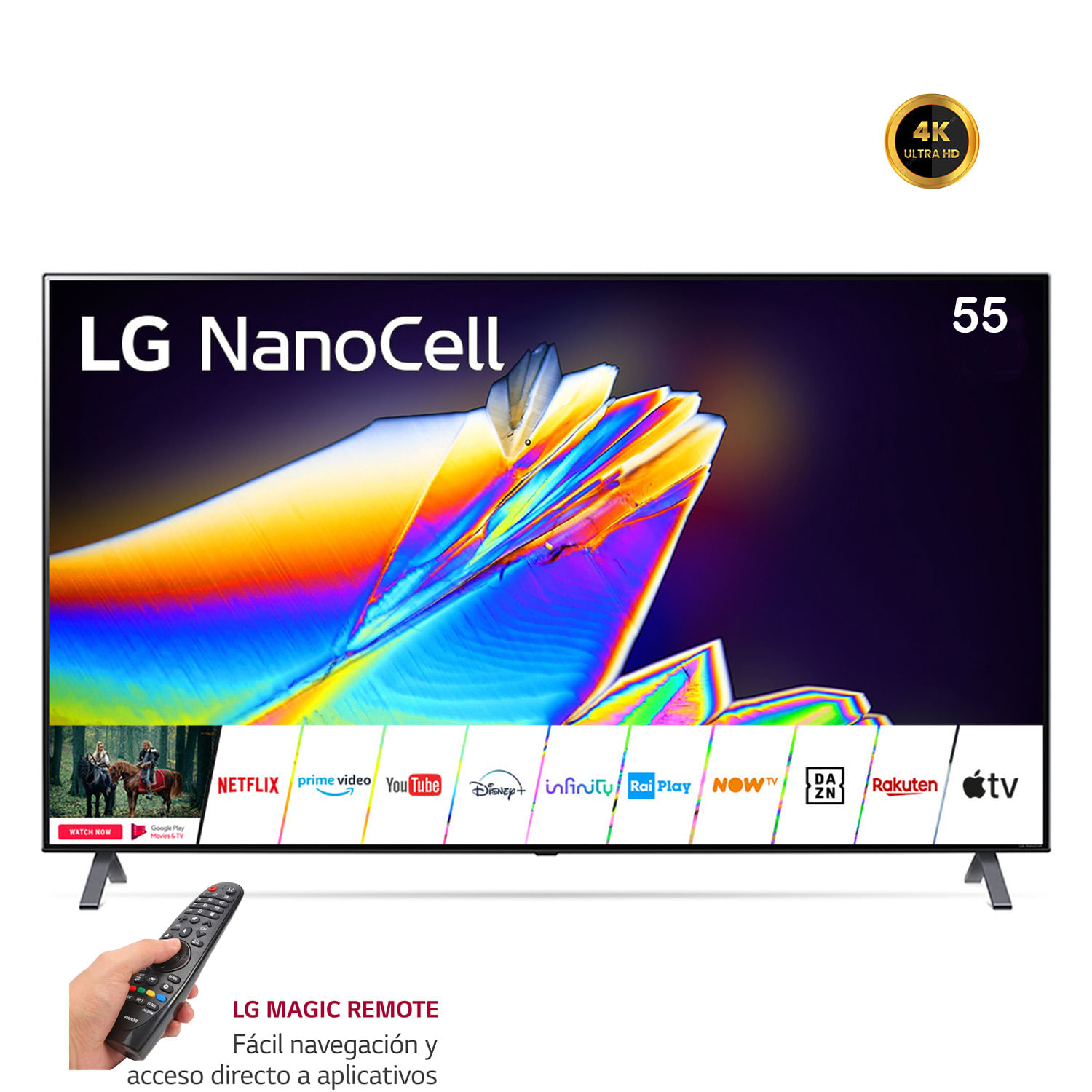 Televisor LG NanoCell 55"" UHD 4K ThinQ AI 55NANO77SRA