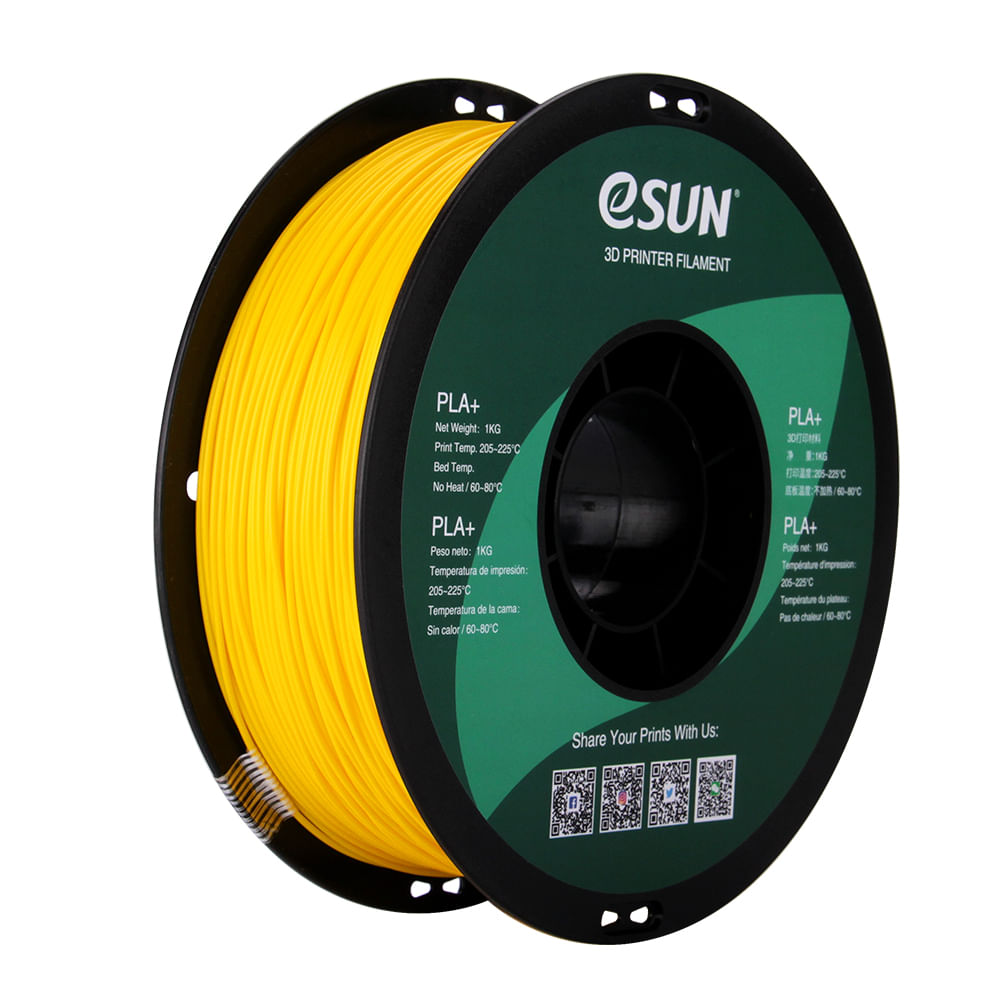 Filamento Impresora 3D PLA+ 1.75mm 1kg Esun Amarillo Filamento Impresora 3D PLA+ 1.75mm 1kg Esun Amarillo