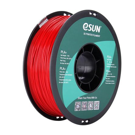 Filamento Impresora 3D PLA+ 1.75mm 1kg Esun Rojo Fuego