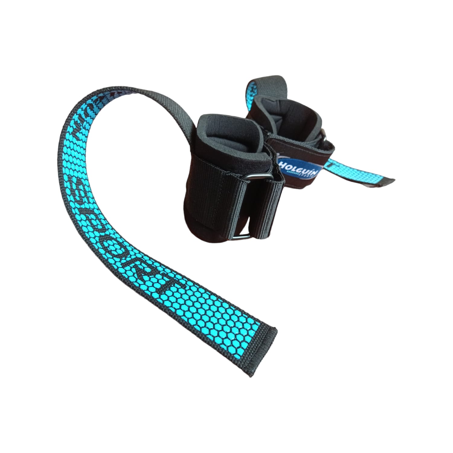Straps Jaladeras de Levantamiento de Pesas con Muñequera Blue