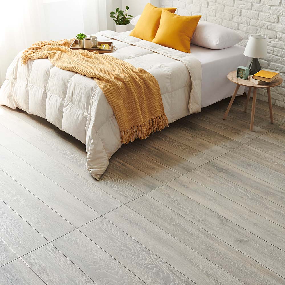 piso laminado ac5 12 mm gris castano biselado caja 1 48 m2