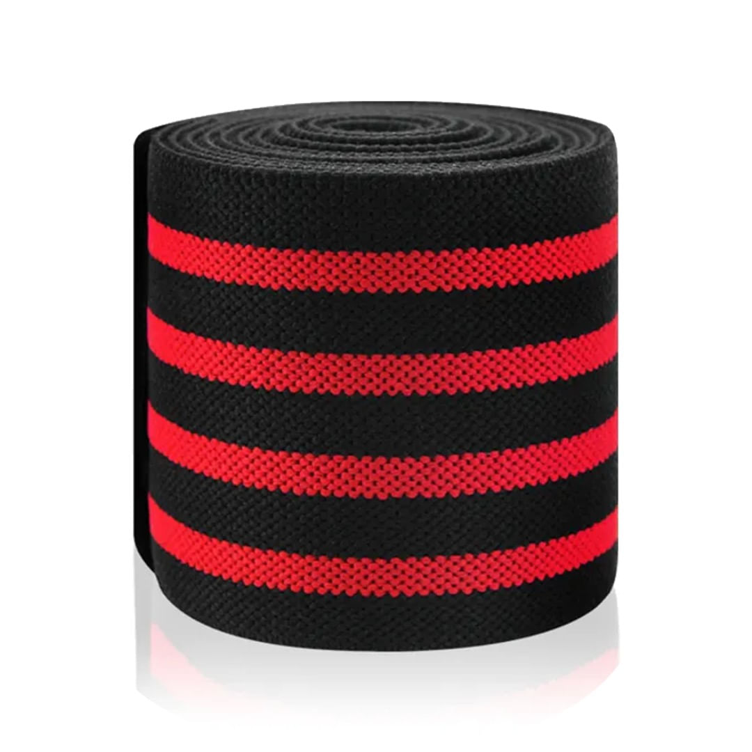 Vendas Rodillera Con Velcro de Potencia para Gimnasio Rojo