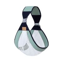 Porta Bebe Fular Generico Verde Azul con Malla Blanca