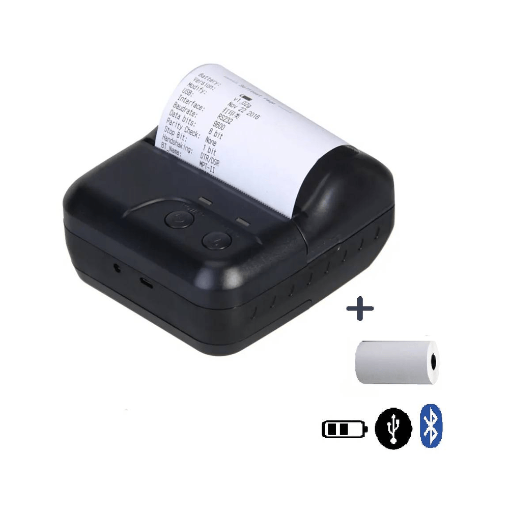 Impresora portátil térmica etiquetas códigos barra 80mm USB Bluetooth -  Promart