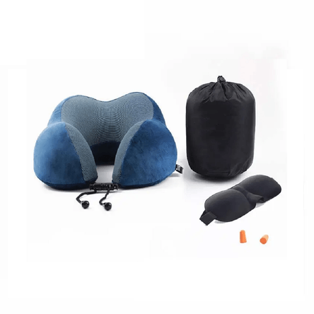 Almohada Cervical De Viaje Inflable - Ultraligera, Compacta, Para Avión, Coche U Oficina