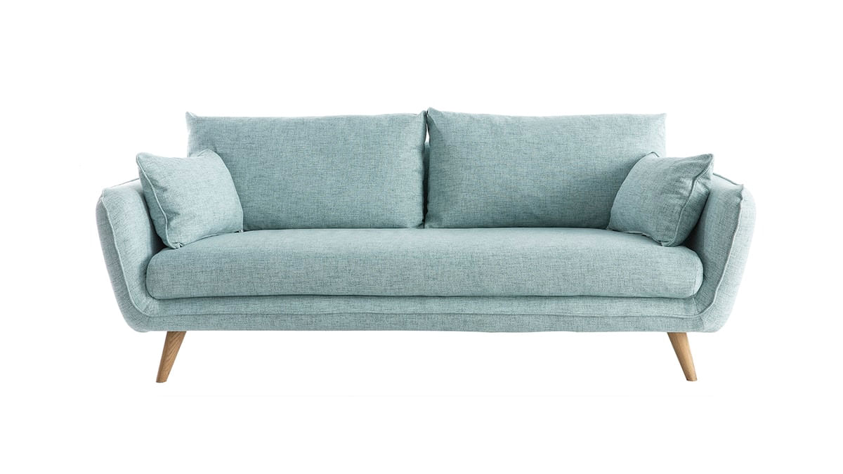 Sofa 3 Cuerpos Tauro Azul Acero Hys